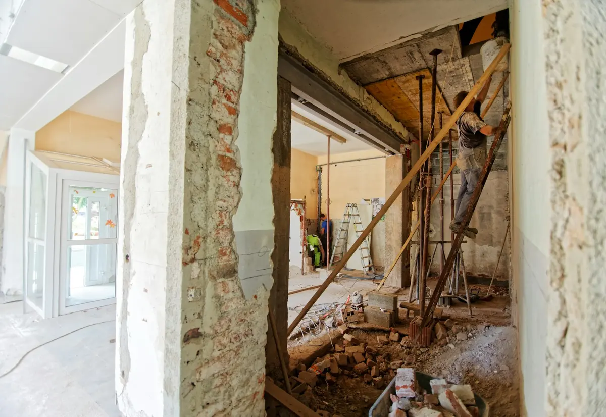 Interior renovation work in progress